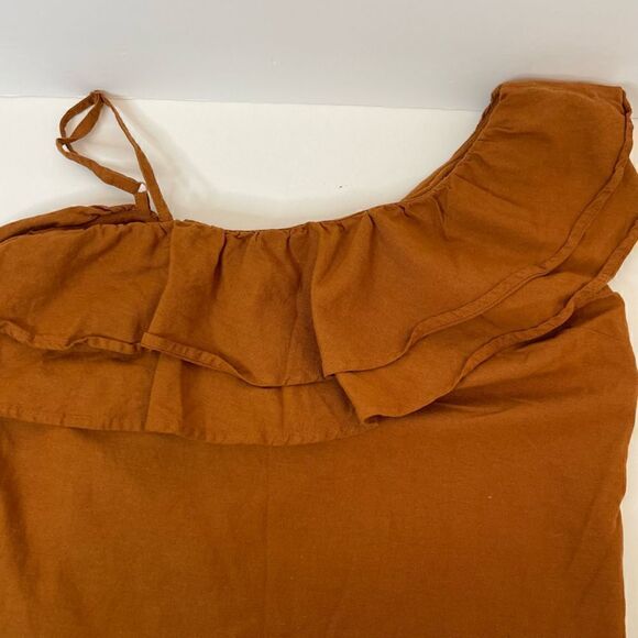 Linen| Old Navy| sleeveless top| Medium | ruffle | adjustable straps - Picture 7 of 11